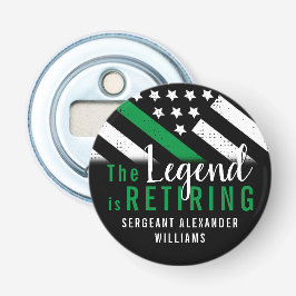 軍隊退職金の薄い緑のライン旗軍 栓抜き