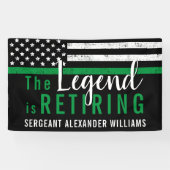 軍隊退職金の薄い緑のライン旗軍 横断幕 (横)