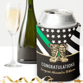 軍隊退職金の薄い緑のライン旗軍 缶クーラー