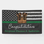 軍隊退職革薄いグリーンライン軍 横断幕 (横)