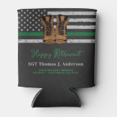 軍隊退職革薄いグリーンライン軍 缶クーラー (正面)