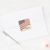 軍隊退職、陸軍、ステッカー スクエアシール (封筒)