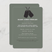 軍隊送信オフドッグタグフォト招待状 招待状 (正面/裏面)