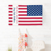 軍隊遠くに行きパーソナライズされたパーティー米国国旗 横断幕 (インサイチュ)