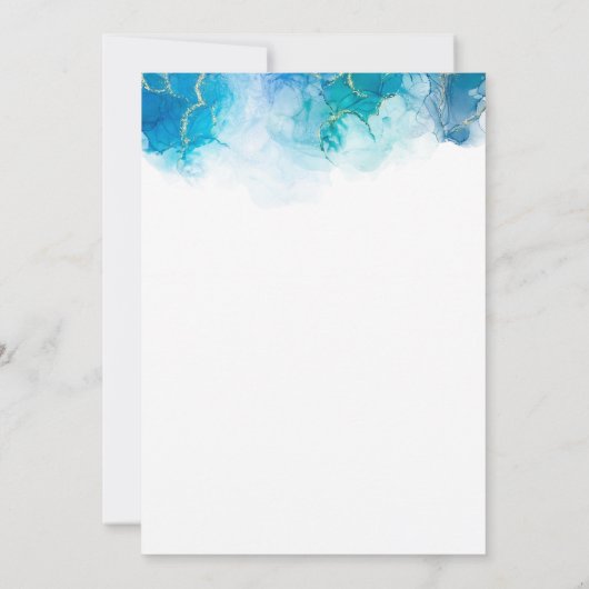 軍隊配偶者デジタルウェルカム招待状ブルー 招待状 (裏面)