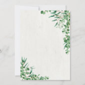 軍隊配偶者歓迎招待状デジタルグリーン 招待状 (裏面)