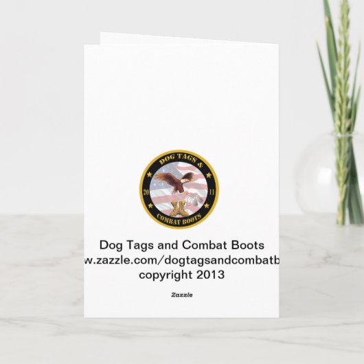 軍隊金ゴールドスターマザーズデイカード カード (裏面)