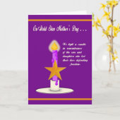 軍隊金ゴールドスターマザーズデイカード カード (黄色い花)