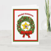 軍隊金ゴールドスターマザーホリデー恵みカード シーズンカード (正面)