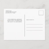 軍隊除・売却の細い緑の線のフラグの凡例 インビテーションポストカード (裏面)