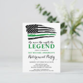 軍隊除・売却の細い緑の線のフラグの凡例 インビテーションポストカード (スタンド正面)