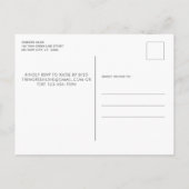 軍隊除・売却の細い緑の線フラグパーティー インビテーションポストカード (裏面)