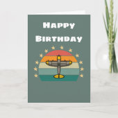 軍隊飛んでいる航クール空誕生日 カード (正面)