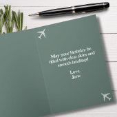 軍隊飛んでいる飛行機航空誕生日 カード