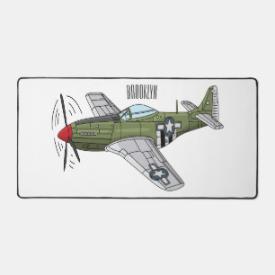 軍隊飛行機漫画イラストレーション デスクマット