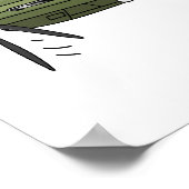 軍隊飛行機漫画イラストレーション ポスター (角)