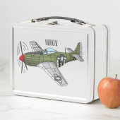 軍隊飛行機漫画イラストレーション メタルランチボックス (インサイチュ)