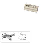 軍隊飛行機漫画イラストレーション ラバースタンプ (押印)