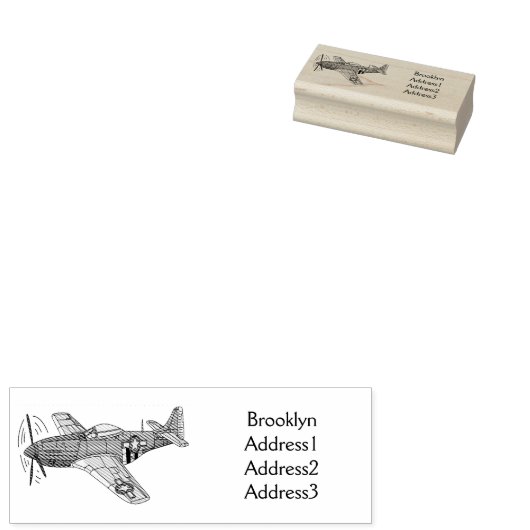 軍隊飛行機漫画イラストレーション ラバースタンプ (押印)