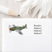 軍隊飛行機漫画イラストレーション ラベル (インサイチュ)