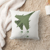 軍隊飛行機 クッション (ブランケット)