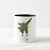 軍隊飛行機 ツートーンマグカップ (中央)