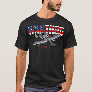 軍隊飛行機A10ワルソグ米国国旗 Tシャツ