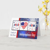 軍隊7月4日カード カード (黄色い花)