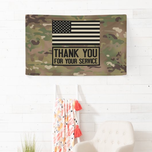 軍隊-あなたのサービスをありがとう 横断幕 (インサイチュ)