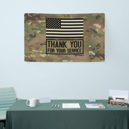 軍隊-あなたのサービスをありがとう 横断幕 (トレードショー)