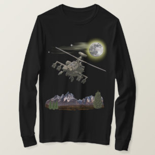 軍隊・アパッチヘリコプターTシャツ Tシャツ