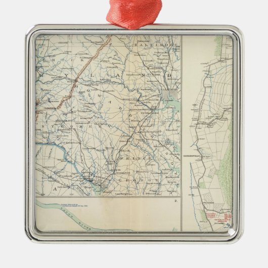 軍隊·デプト·オブ·ウォッシュ、ペン、アナポリス、ネタ·ヴァ メタルオーナメント (正面)