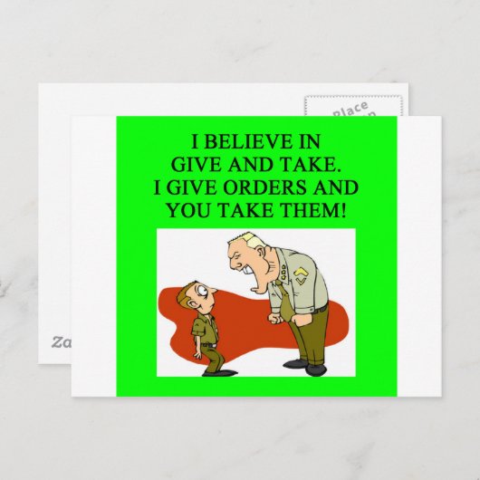 軍隊 ポストカード (正面/裏面)