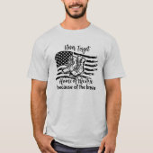 軍隊-メモリアルデーは忘れ無料&ブレイブ Tシャツ (正面)