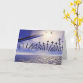 軍隊-メモリアルデー;海での献上品 カード (黄色い花)