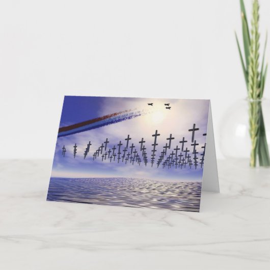 軍隊-メモリアルデー;海での献上品 カード (正面)