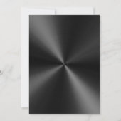 軍隊 兵士 送別会 メタリック 招待状 (裏面)