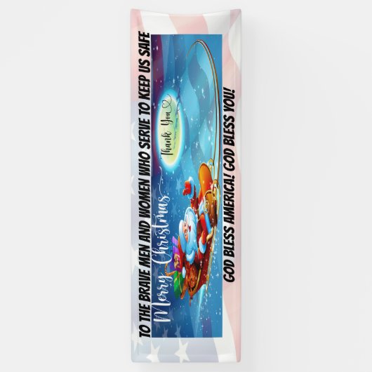 軍隊、初応答者クリスマスバナー 横断幕 (縦)