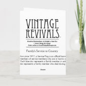 軍隊: 家族のサービスをありがとう サンキューカード (裏面)