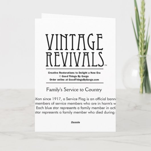 軍隊: 家族のサービスをありがとう サンキューカード (裏面)