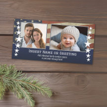 軍隊/愛国的なクリスマスフォトカード