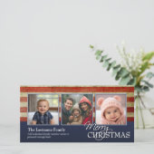 軍隊/愛国的なクリスマスフォトカード シーズンカード (スタンド正面)