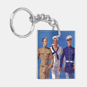 軍隊、海軍及び海兵隊員 キーホルダー (正面左)