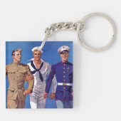軍隊、海軍及び海兵隊員 キーホルダー (裏面)