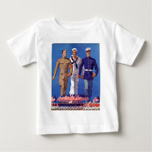 軍隊、海軍及び海兵隊員 ベビーTシャツ