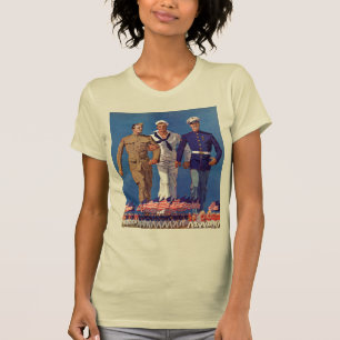 軍隊、海軍及び海兵隊員 Tシャツ