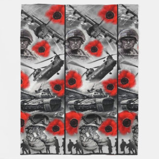 軍隊、空軍、海軍 フリースブランケット