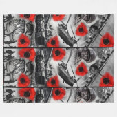 軍隊、空軍、海軍 フリースブランケット (正面(横))