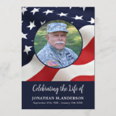 軍隊 – 米国国旗 – 生活のお祝い – 葬儀 プログラム (正面)