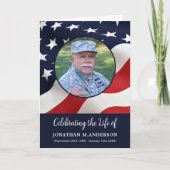 軍隊 – 米国国旗 – 生活のお祝い – 葬儀 プログラム (正面)